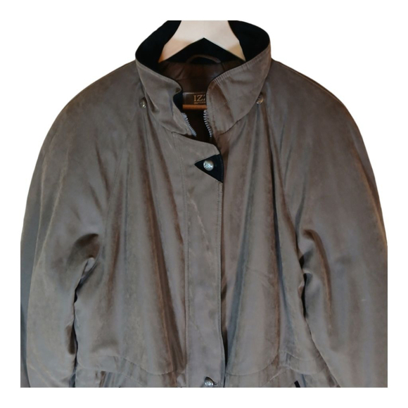 Izzi Womens Leather Jacket Brown Size 2X Warm Comfortable Front Pockets Zipper - Picture 3 of 8